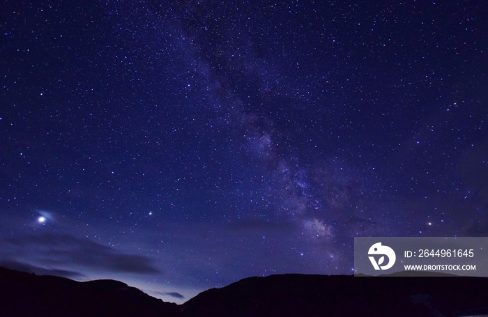 満天の星空　北アルプス 立山連峰