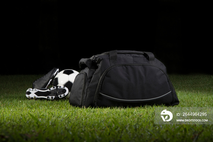 soccer bag on grass