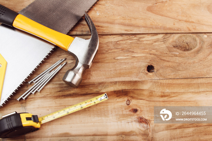 Tools on wood