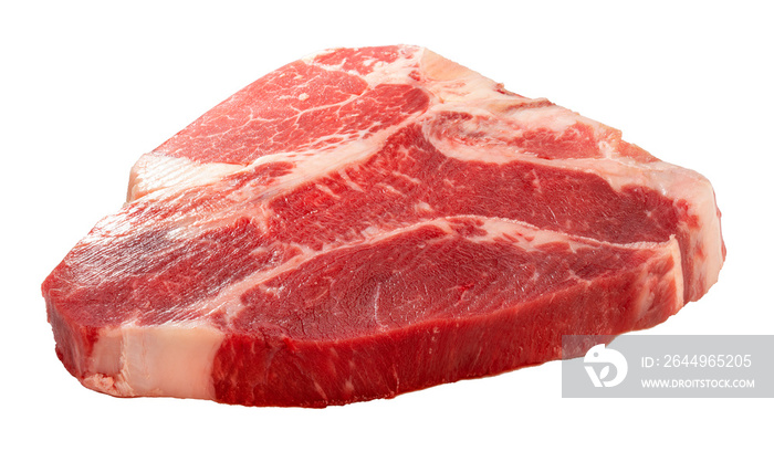 Fresh T-bone steak beef on white background, T-bone steak beef on white background PNG File.