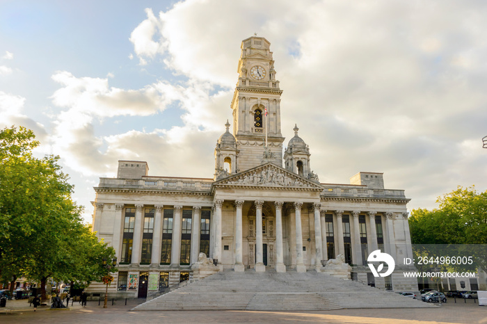 Historic city hall of Portsmouth, United Kingdom