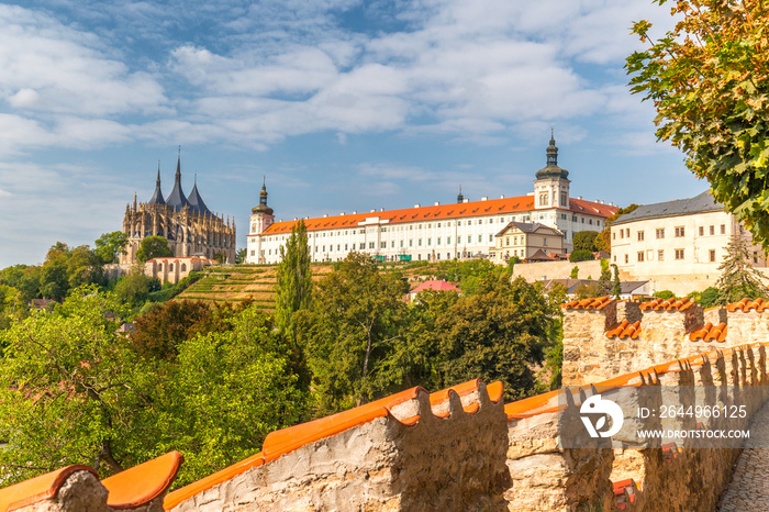 The Cathedral of St Barbara and Jesuit College in Kutna Hora, Czech Republic, Europe.