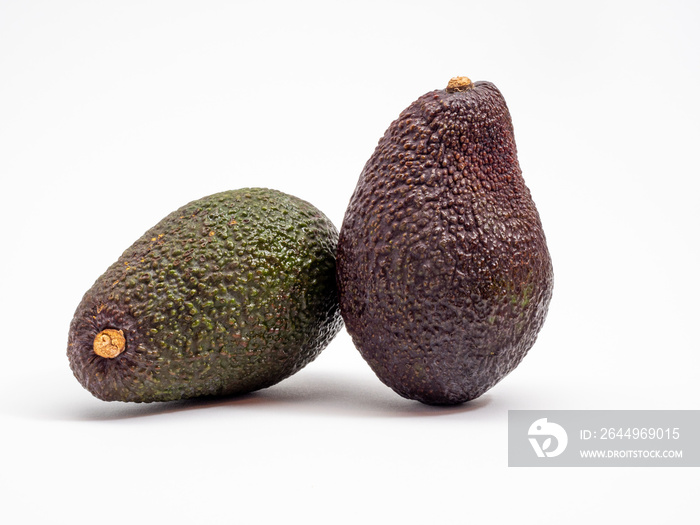 Ripe avocado isolated on a white background.