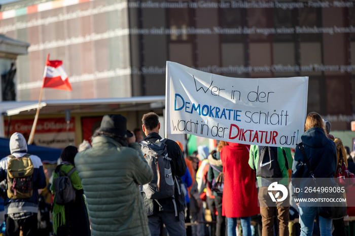 Coronademo Wien, Coronavirus, Covid, Demonstration