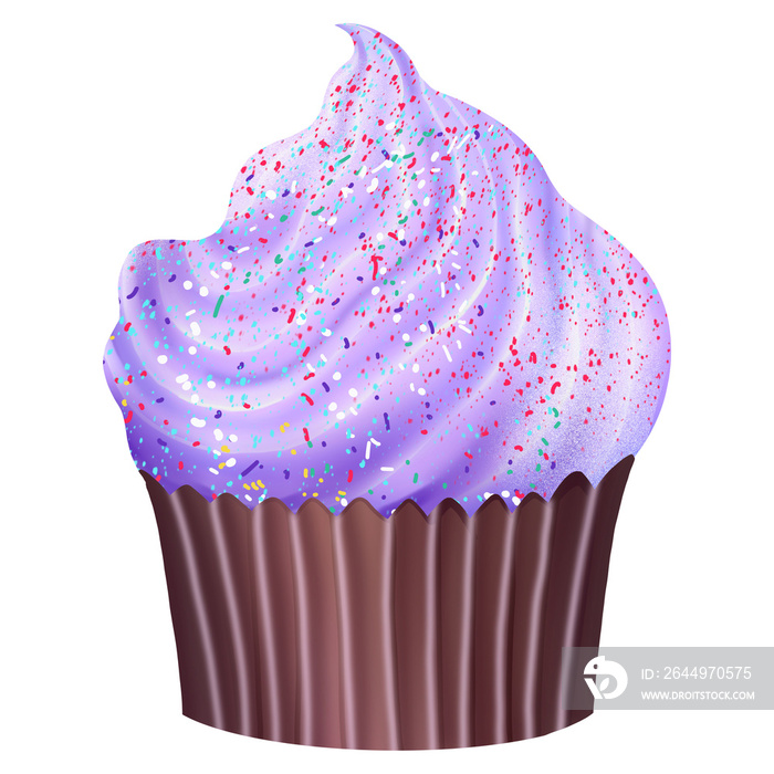 cupcake isolated on white