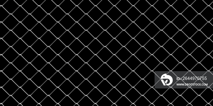 Steel wire mesh on black background. 3d illustration