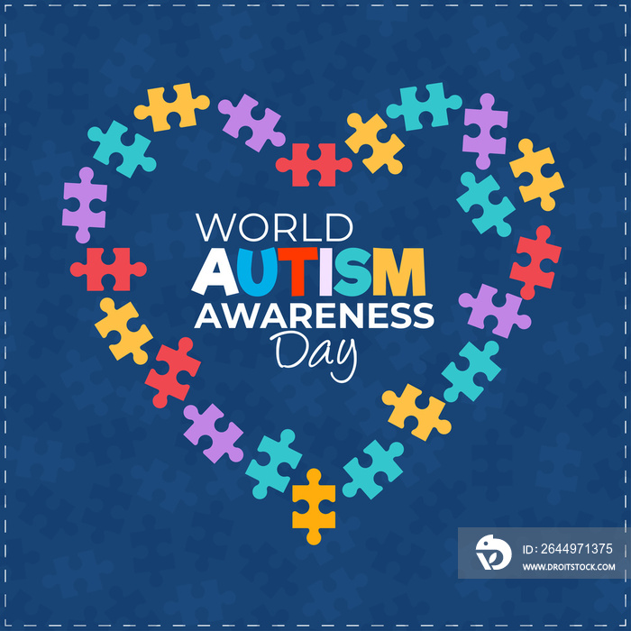 World Autism Awareness Day. Autism sign background