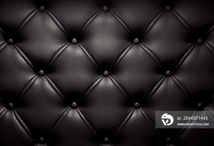 Grey dark luxury smooth shiny leather capitone background texture, for wallpaper or header.