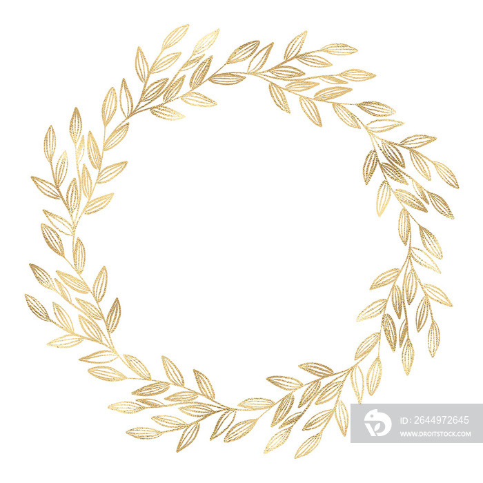 Floral gold wreath