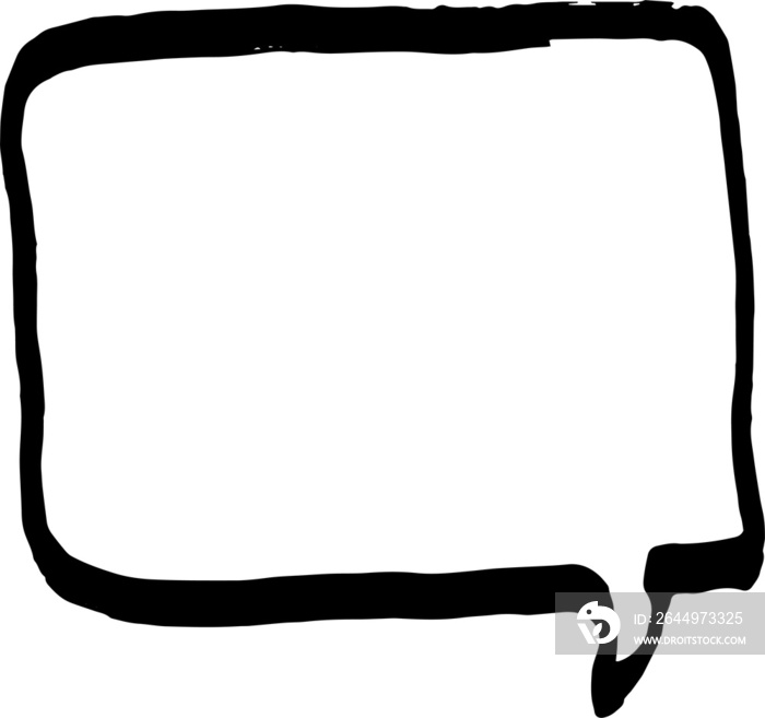 empty speech bubble text in hand drawn illustration.collection of blank copy space conversation for comic and design element. a simple line balloon text design template