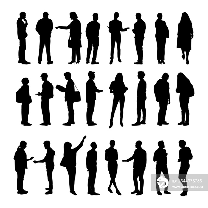 silhouettes of people