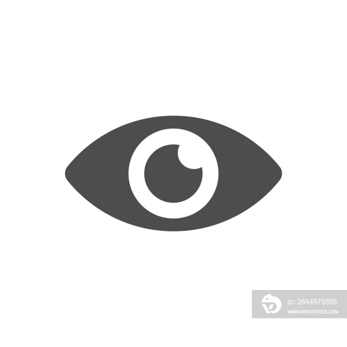 eye simple icon on white background