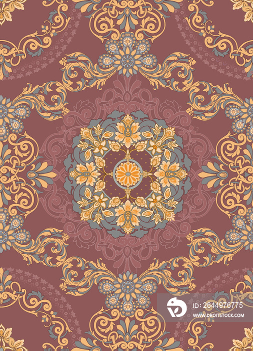 Beautiful seamless pattern in baroque style