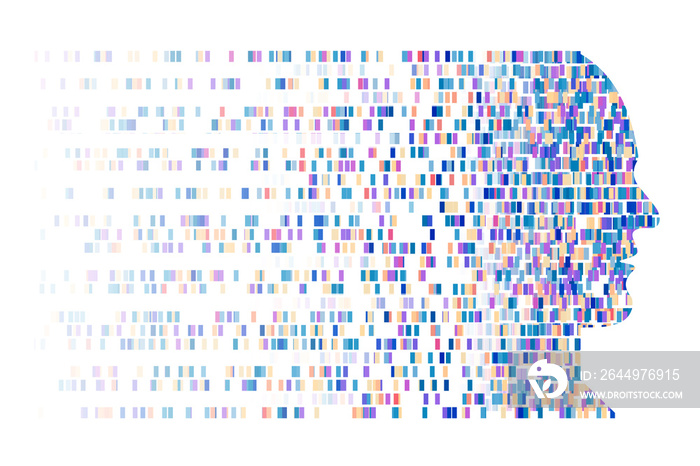 Illustration of genome data code