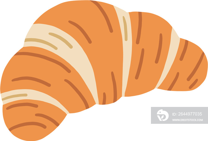 simplicity flat design of croissant bread.