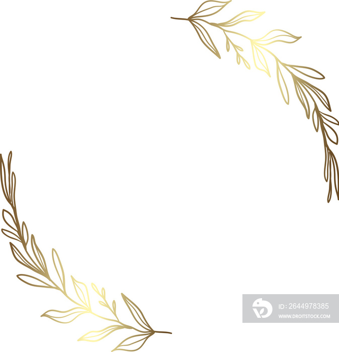 Luxury gold flower branch ornament