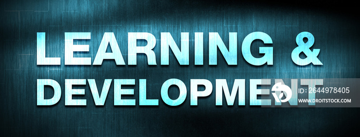 Learning & Development abstract blue banner background