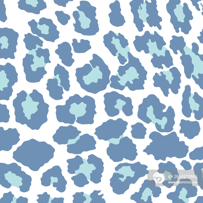 Vector blue leopard print pattern animal seamless. Leopard skin abstract for printing, cutting, crafts , stickers, web, cover, wall stickers, home decorate and more.