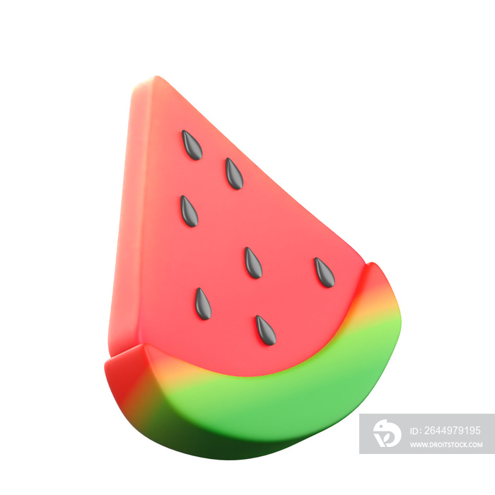 watermelon cut 3d render