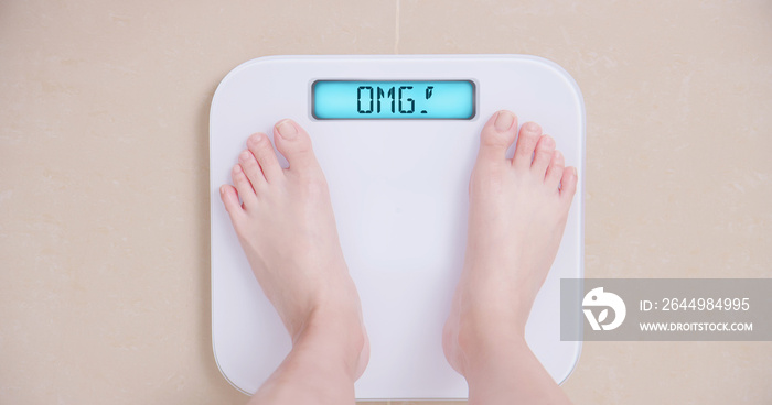 Lose weight concept with scale