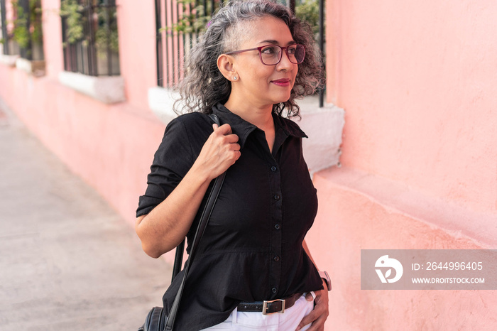 Business Woman Walking Down The Street