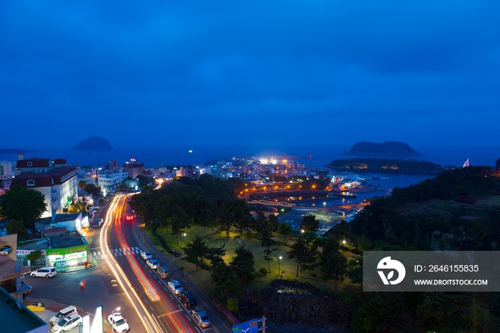 韩国济州岛西归浦晚景