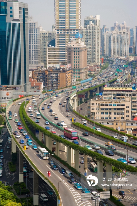 上海,延安路高架,立交桥