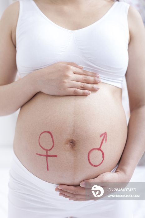 孕妇和性别标志