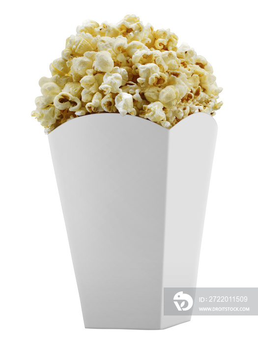 Popcorn box isolated on a white isolated background