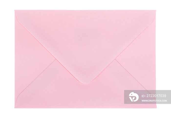 Pink envelope isolated on white