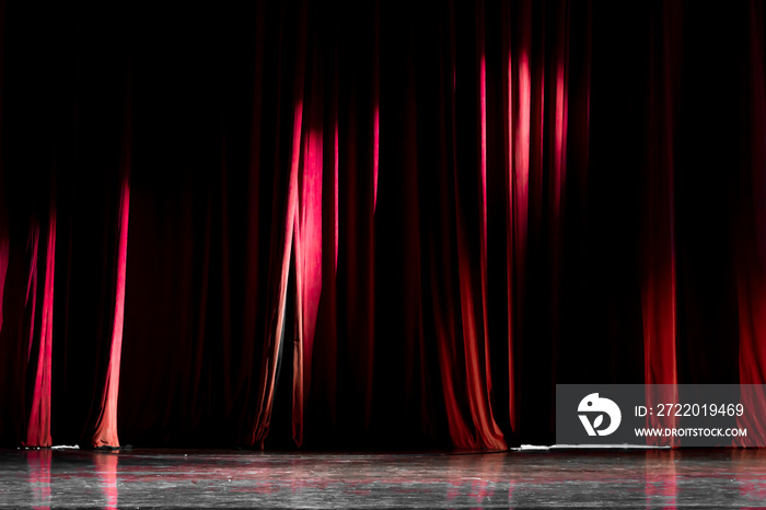 Curtain in the theatre.