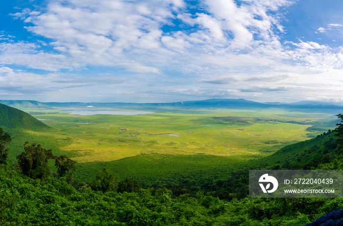东非坦桑尼亚恩戈罗戈罗火山口景观（联合国教科文组织世界遗产）