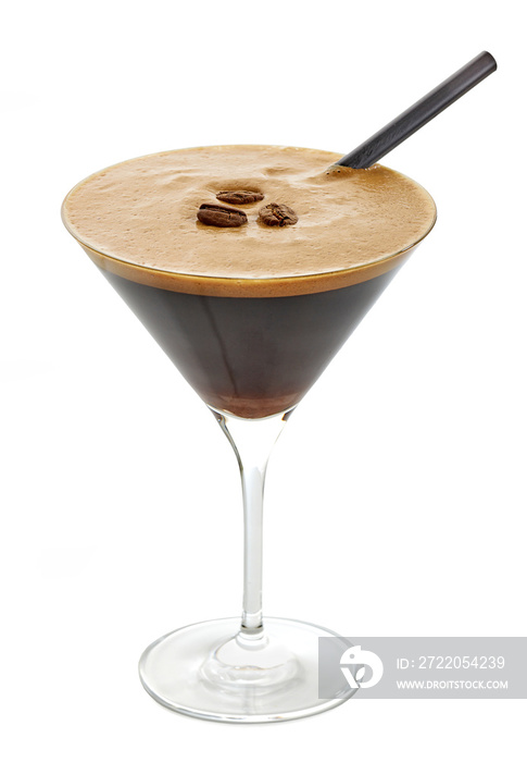 glass of espresso martini cocktail