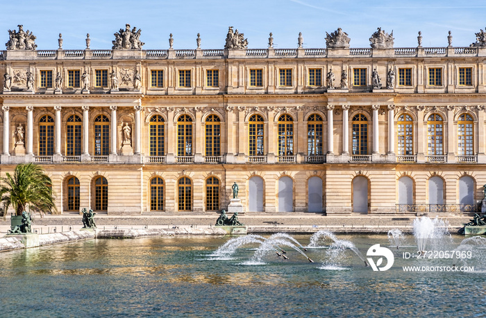 Palace de Versailles in mid autumn