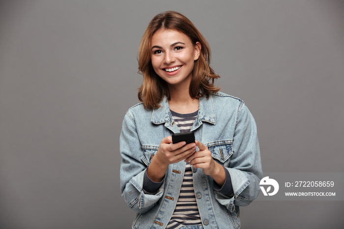 Portrait of a young smiling teenage girl