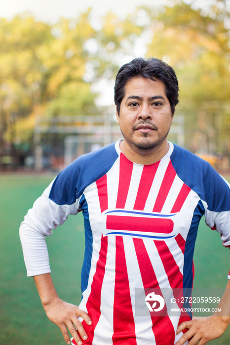 Portrait of soccer player