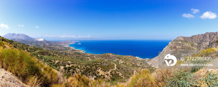 Kreta Griechenland Landschaft Panorama Meer Mittelmeer Übersicht