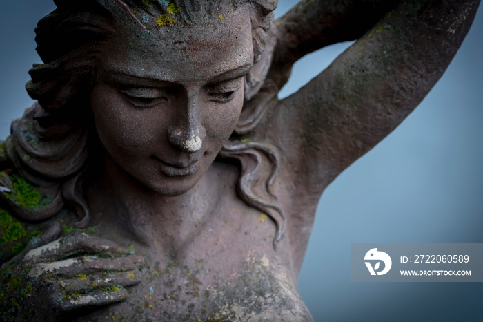 古代神话中美丽的奥林匹克爱情女神阿佛洛狄忒（金星）的俯视图