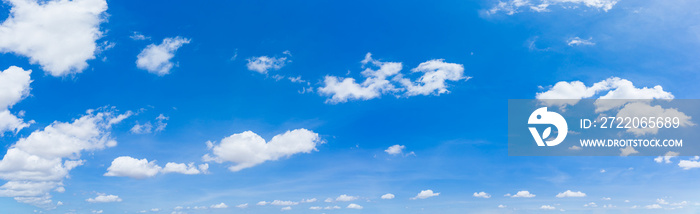 Panorama blue sky and clouds with daylight natural background.