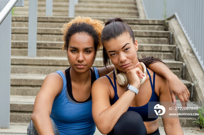 Portrait of female friends