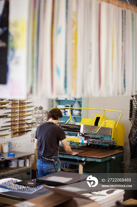 Artist working indoors