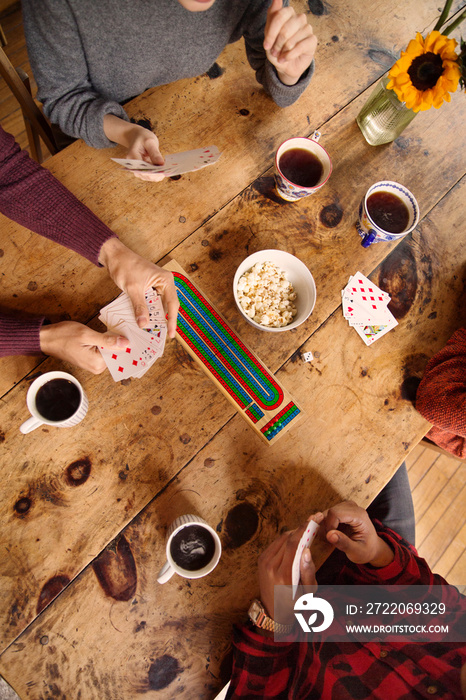 Friends playing cards