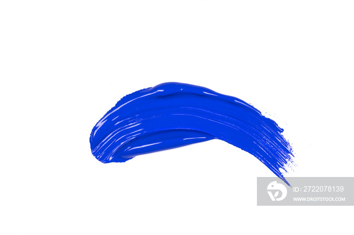 画笔的蓝色笔触