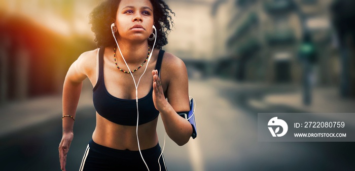 girl doing running, racing and sport