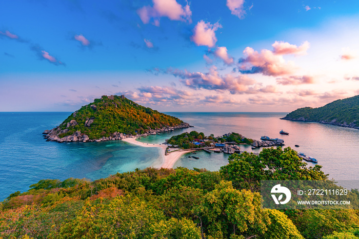 Sunrise  at Koh nang yuan island,Surat thani,Thailand