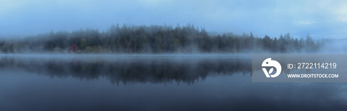 Lake Leland Foggy Panoramic