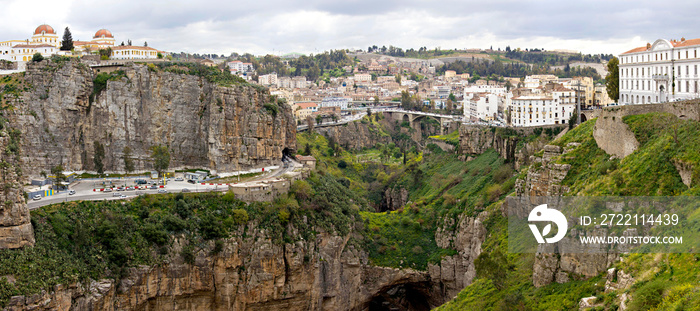 View of Constantine city on the cliff, Algeria