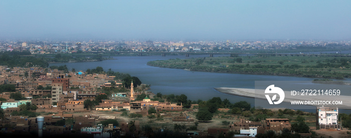 Nile river in Khartoum Sudan