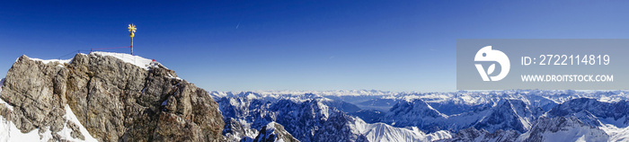 View from the Zugspitze, Germany, Bavaria