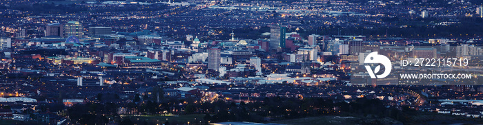 Aerial panorama of Belfast